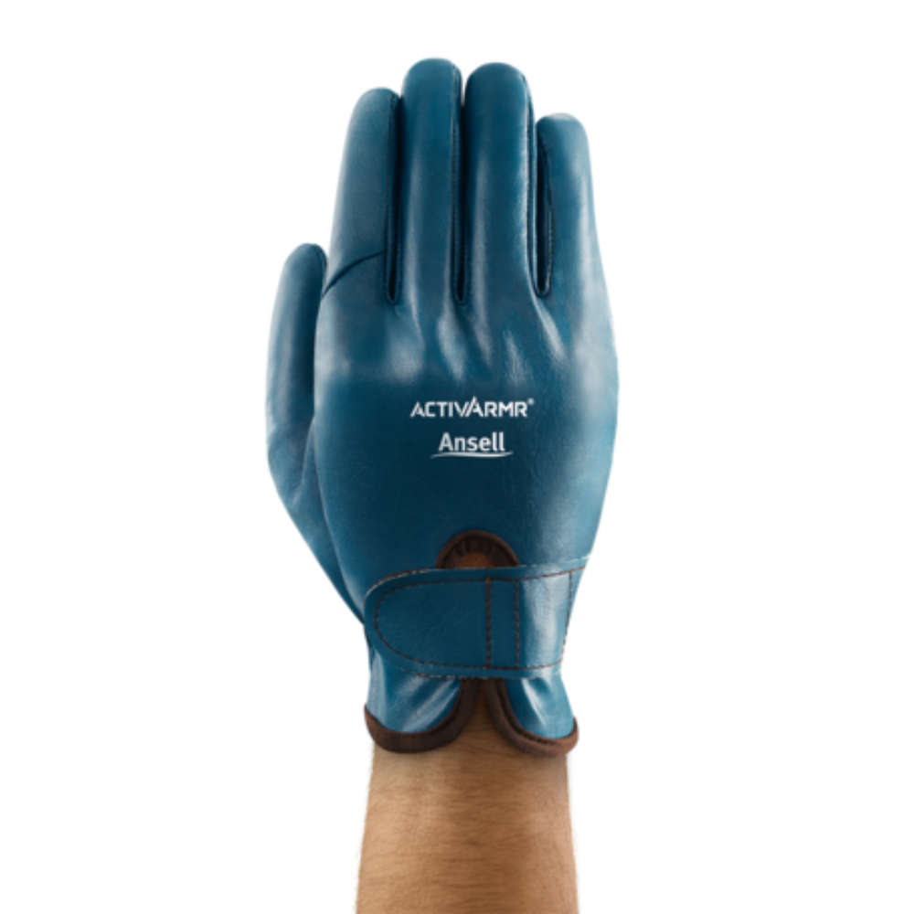 ANSELL 07-112 - ACTIVARMR® WHITE GELFÔAM INTERLOCK COTTON WITH BLUE NITRILE FULL COATED GLOVES
