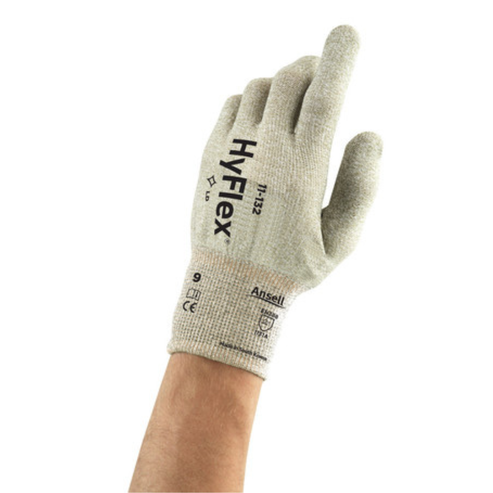 ANSELL 11-132 - HYFLEX® KNITTED GREEN WITH COPPER POLYAMIDE ANTISTATIC GLOVES