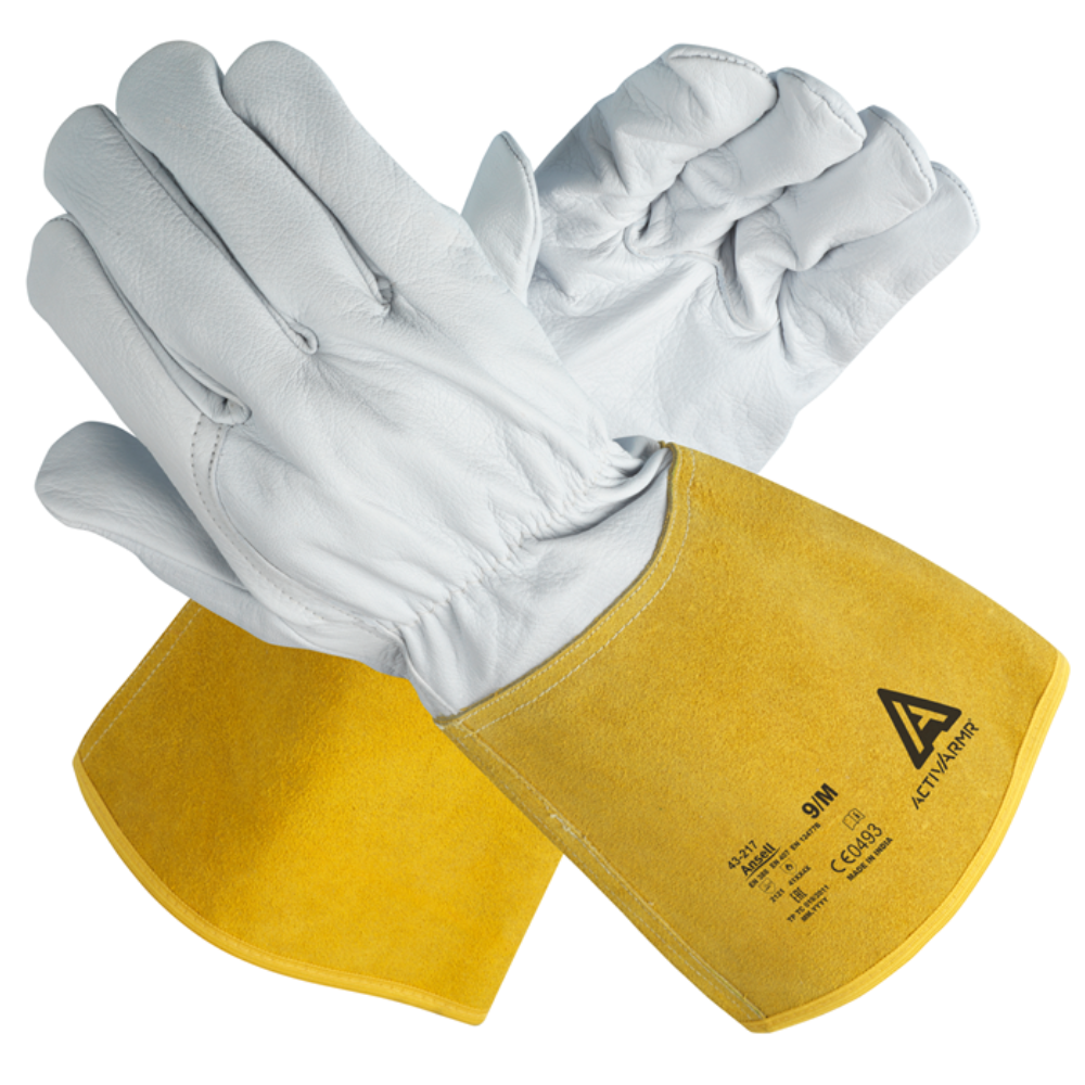 ANSELL 43-217 - ACTIVARMR® WHITE LINEAR GOATSKIN MATERIAL GLOVES