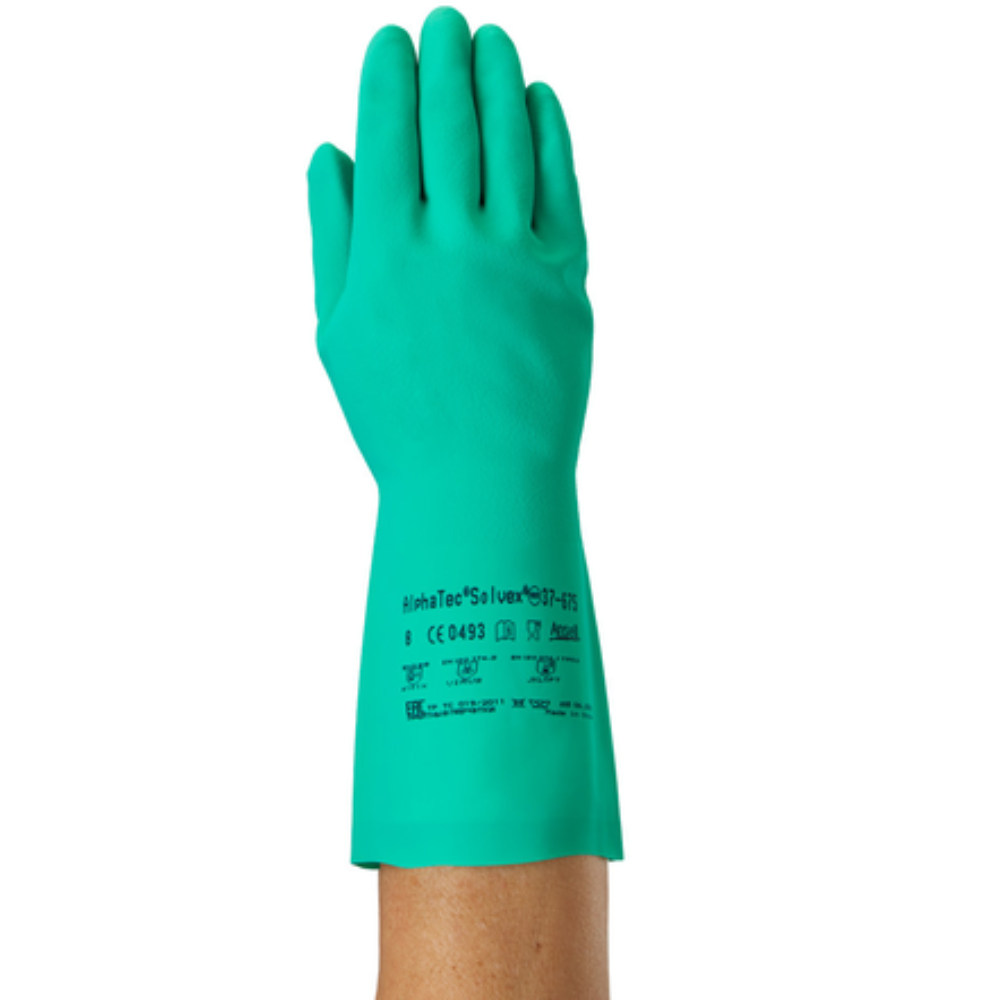 ANSELL 37-675 - ALPHATEC® SOLVEX THIN VERSATILE CHEMICAL-RESISTANT NITRILE LATEX FREE REUSABLE GLOVES