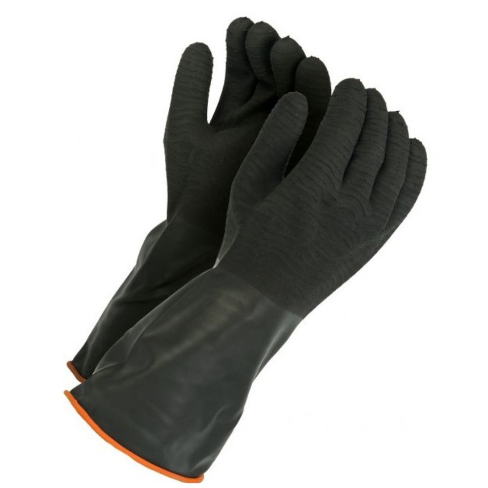 GEAR-TEK HD 47 – NATURAL RUBBER WRINKLE PALM INDUSTRIAL GLOVES