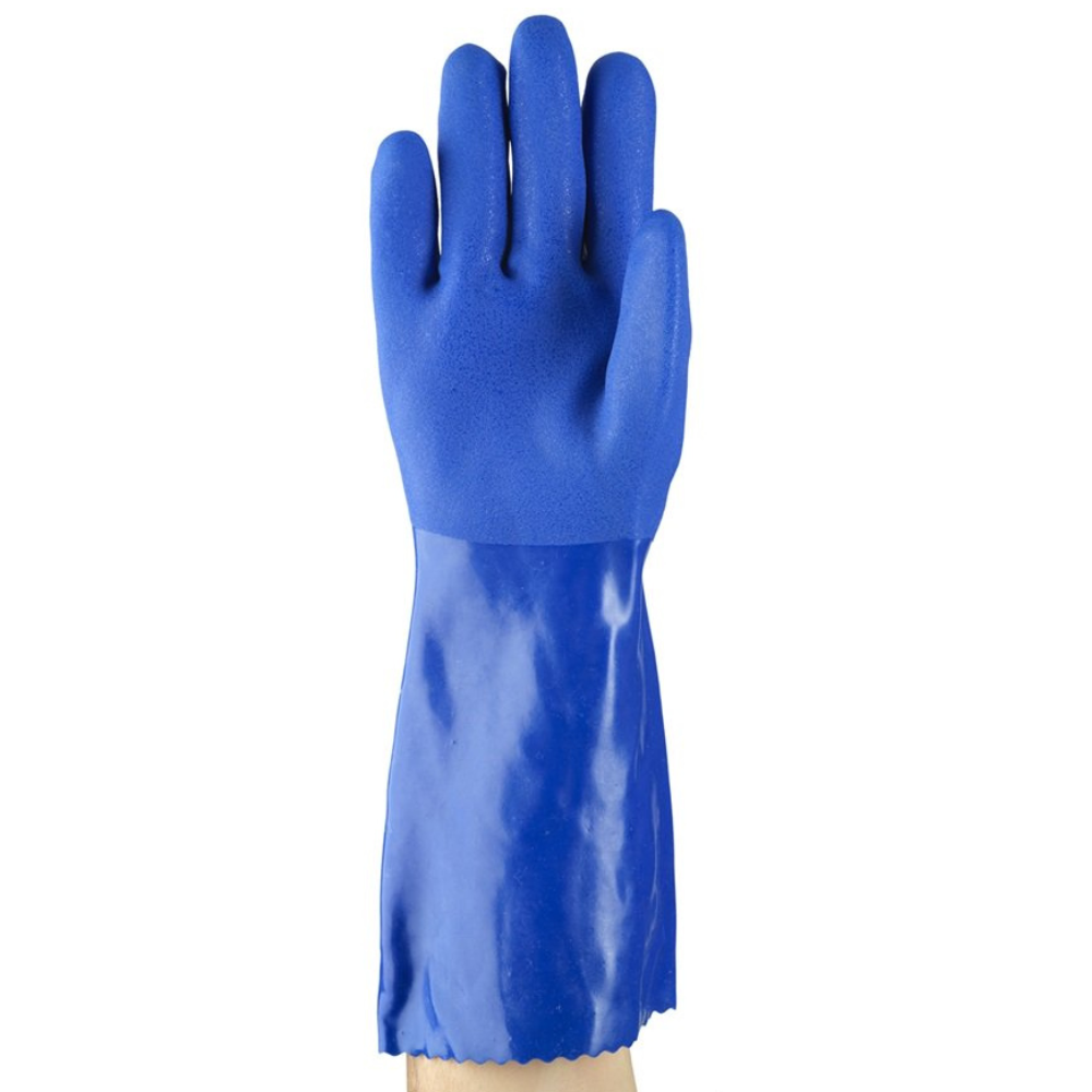ANSELL 14-663 - EDGE® BLUE PVC COATED OIL REPELLENT GLOVES