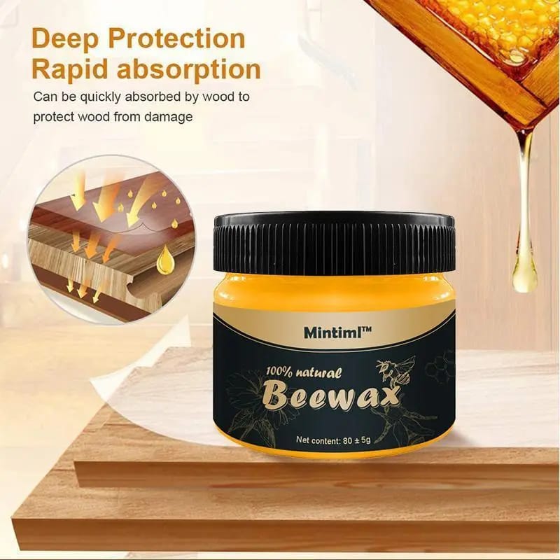 Beeswax Furniture Polish - Natural Wood Wax, 85G